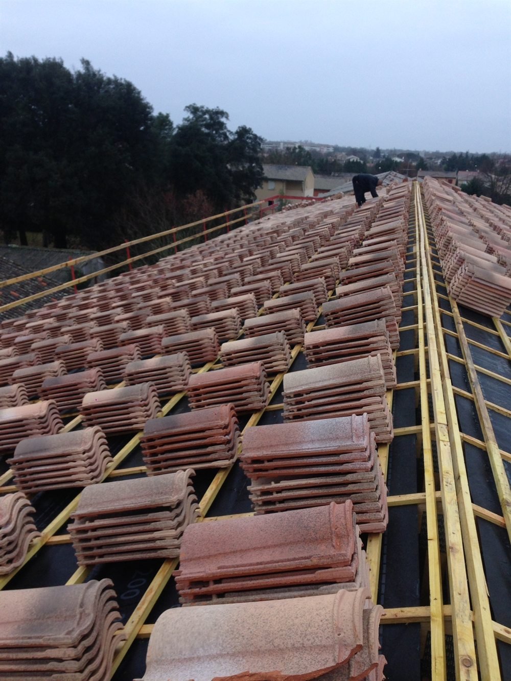 Réfection d'une toiture en tuiles